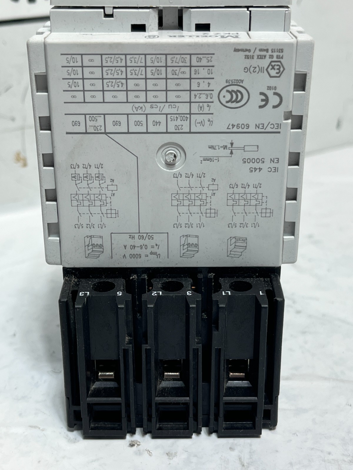 Moeller ZM-40-PKZ2 Motor Starter Protector 480/277V AC