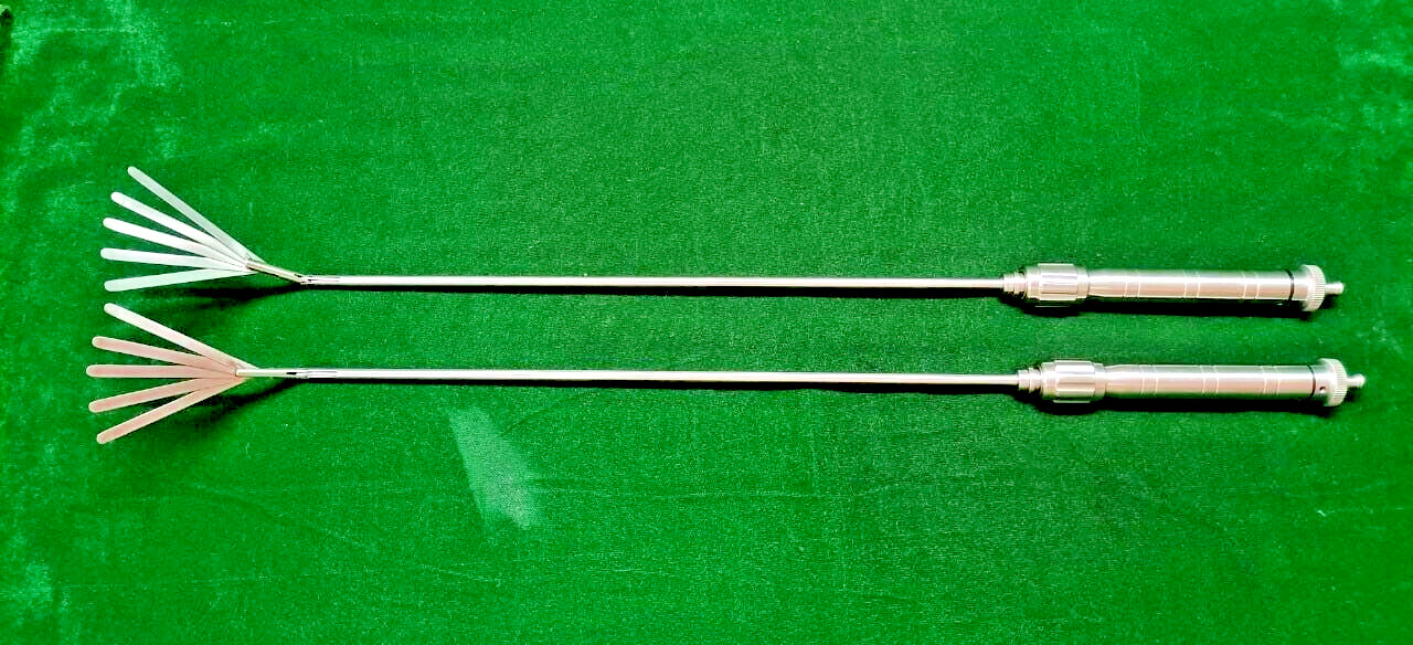 2pc Laparoscopic Fan Retractor 5 Blades Articulation 5mm Reusable Instruments