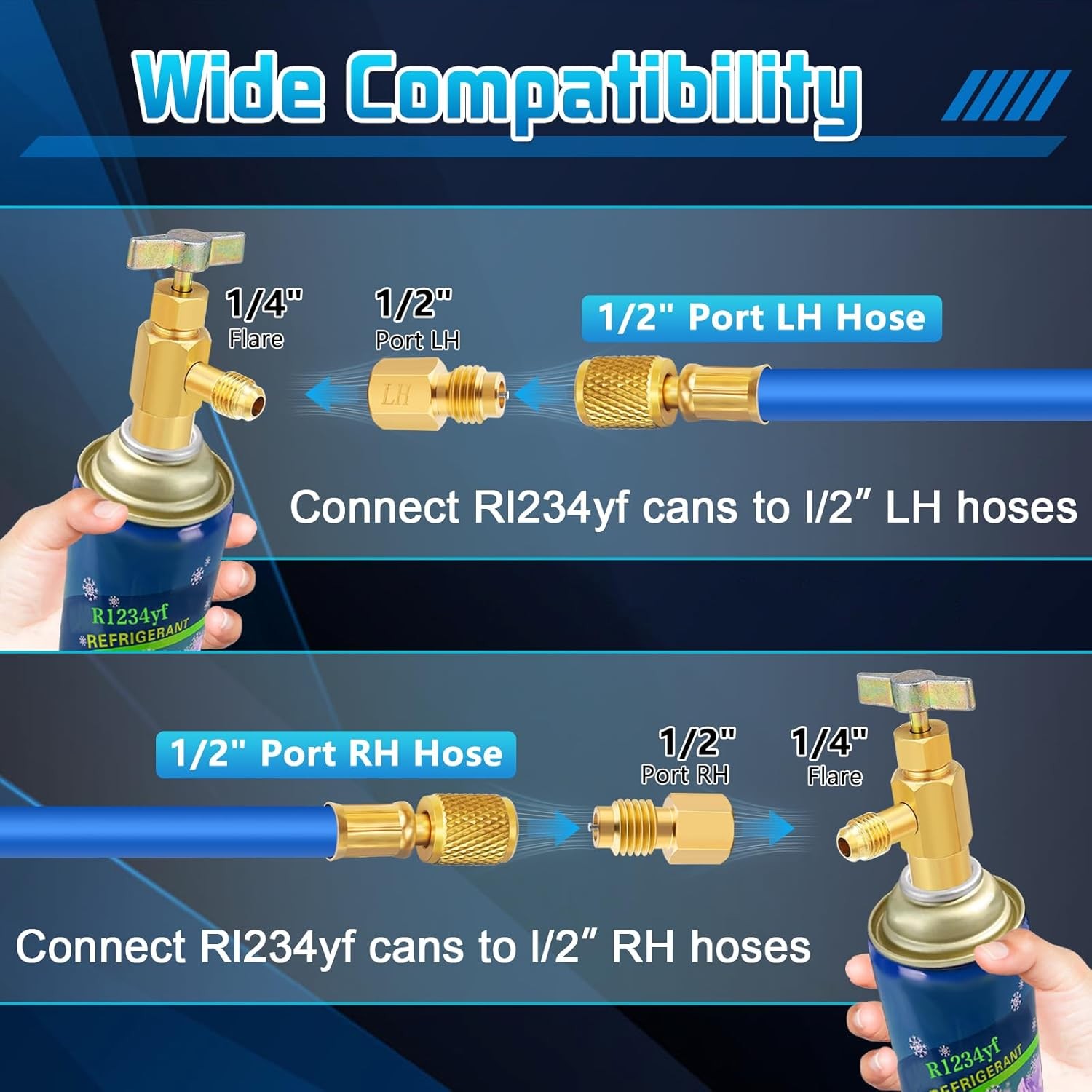 R1234YF Can Tap, R1234YF Self-Sealing and Puncture Style Refrigerant Can Tap Val