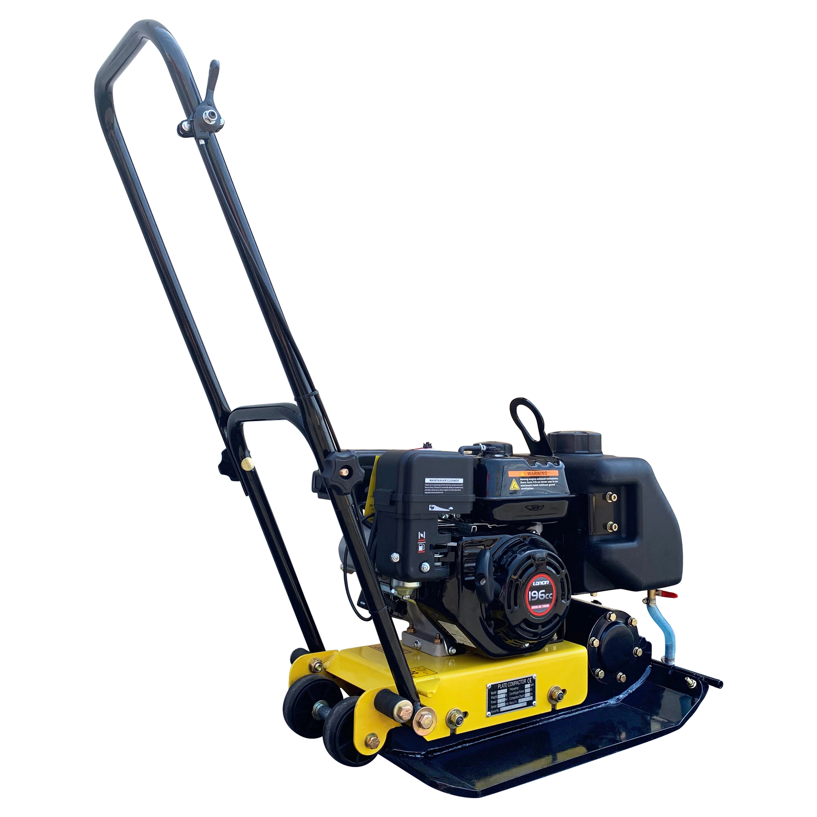 Walk Behind Vibratory Plate Compactor w/ Water Tank Heavy Duty Large Plate 6.5hp