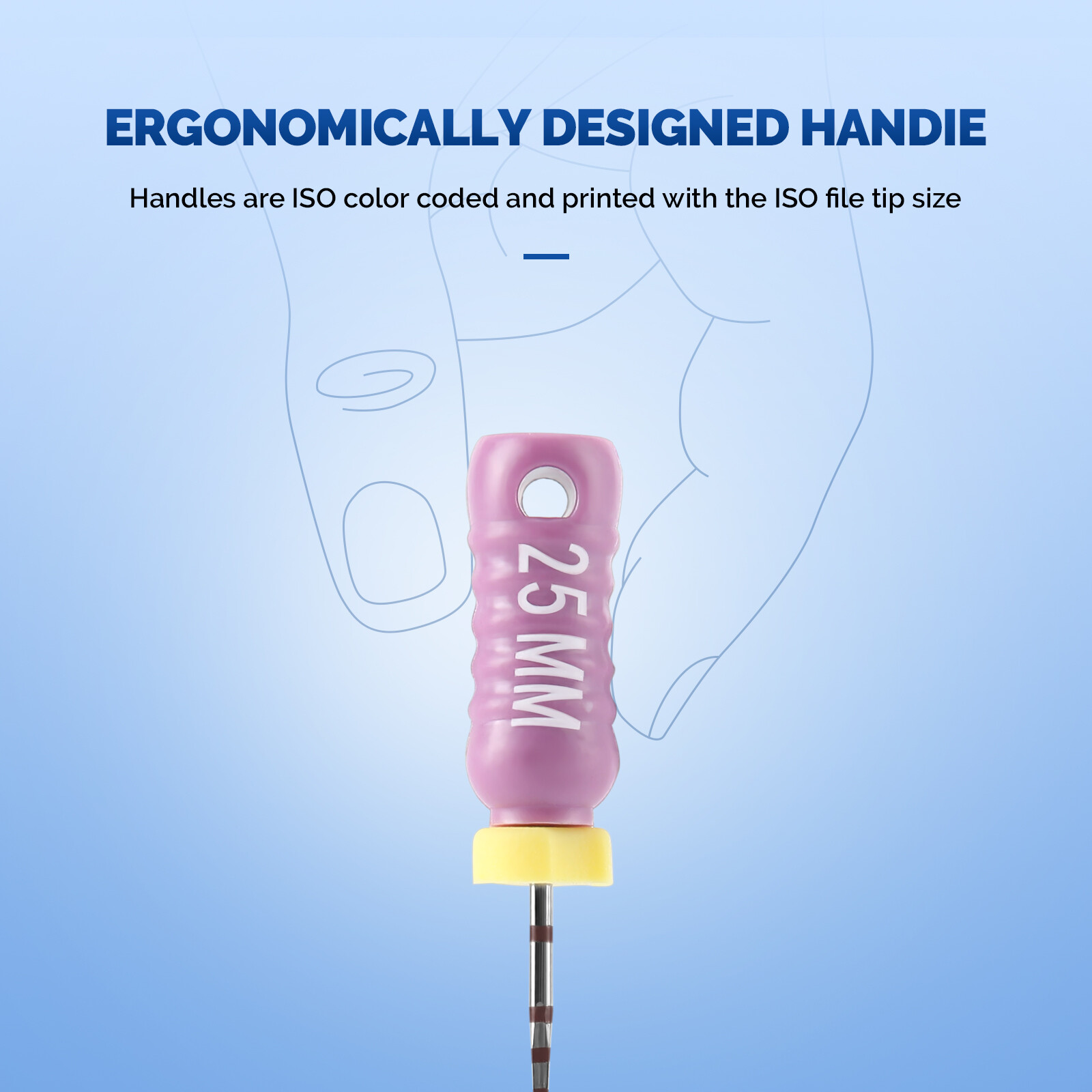 JMU Dental Endo Root Canal File C+FILES Hand Use 21mm/25mm Stainless Steel