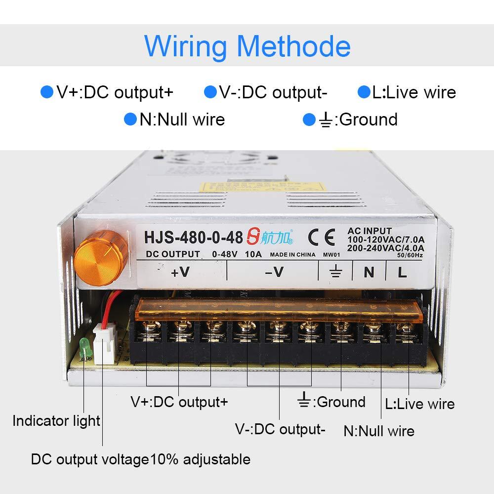 Adjustable Dc Power Voltage Converter Ac 110v220v To Dc 048v 10a Module Switchin