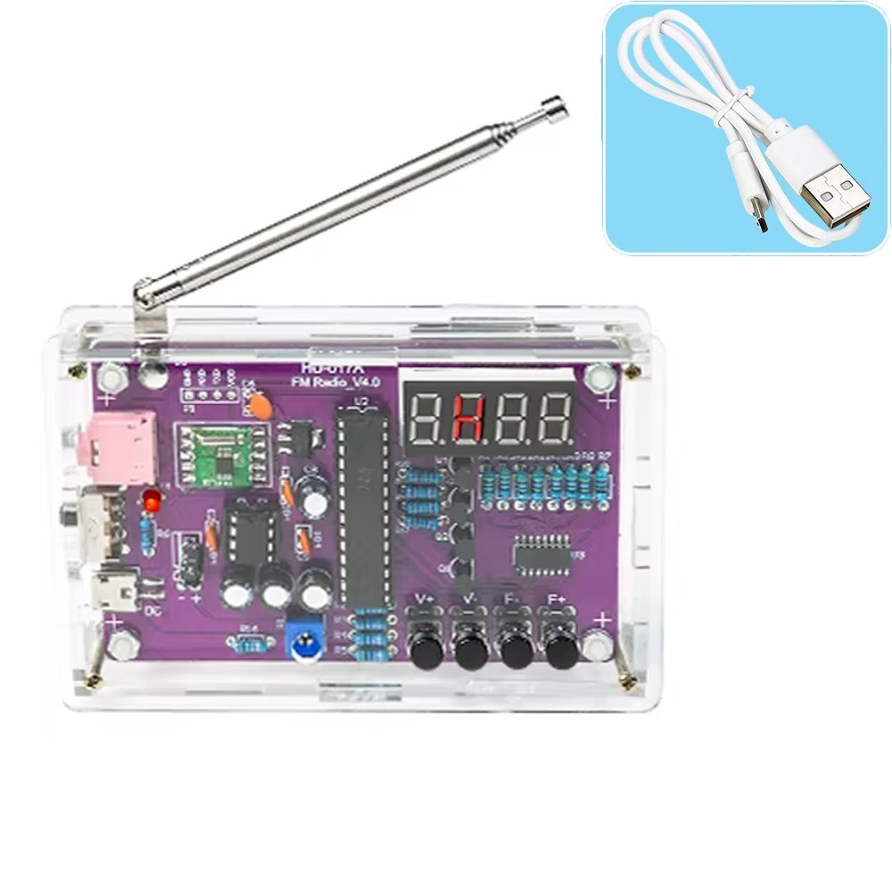 DIY FM Radio Electronic Kits 87-108MHz Digital RDA5807S Module Soldering Project
