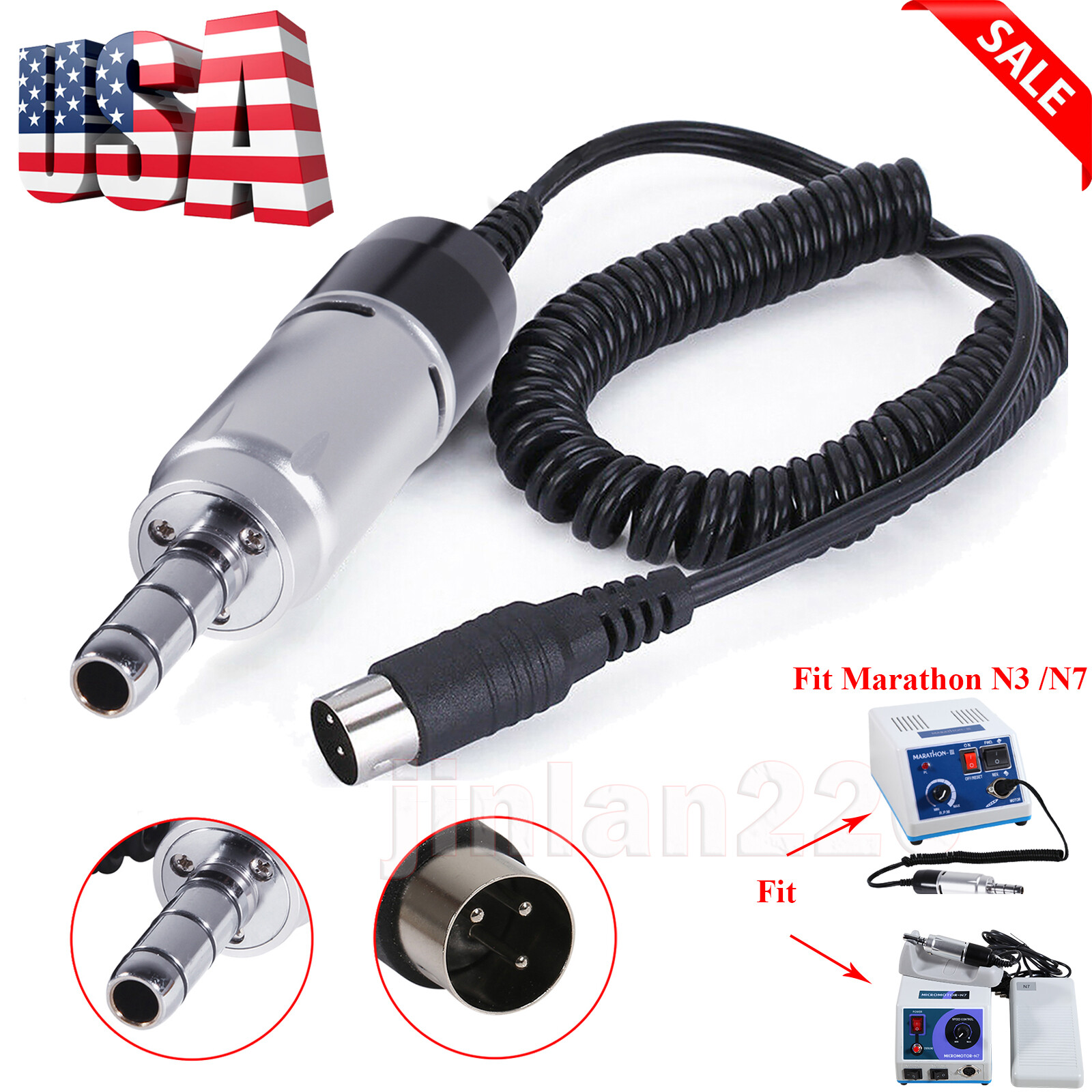 Dental Micro Motor E-Type Connector High Speed Handpiece Standard 35K rpm US