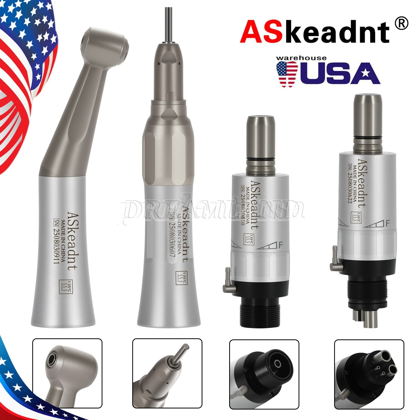 AS Dental E-generator LED Fiber High Speed/Slow Low Speed Handpiece 4Hole/2Hole