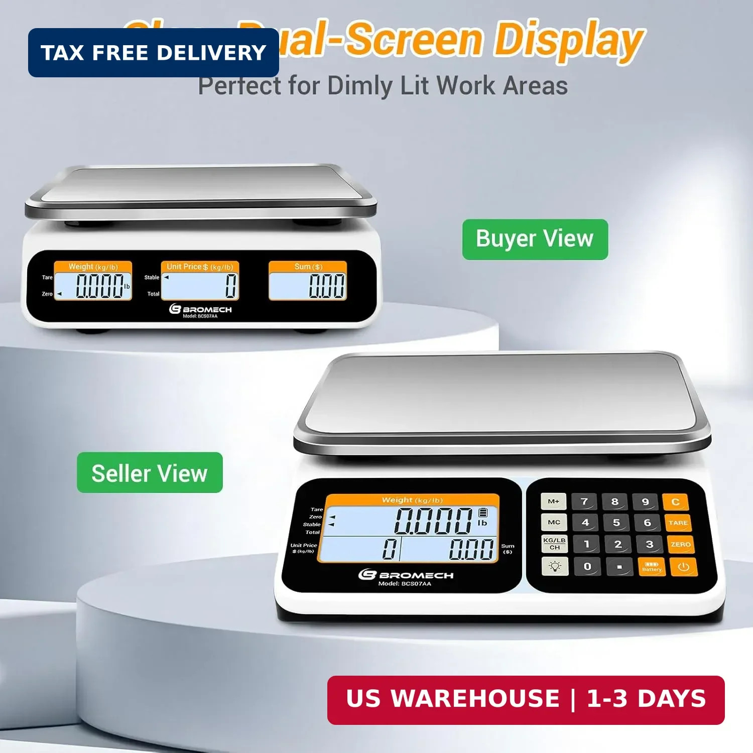 Commercial Food Scale 66lb/30kg, High Precision Digital Price Computing Scale fo