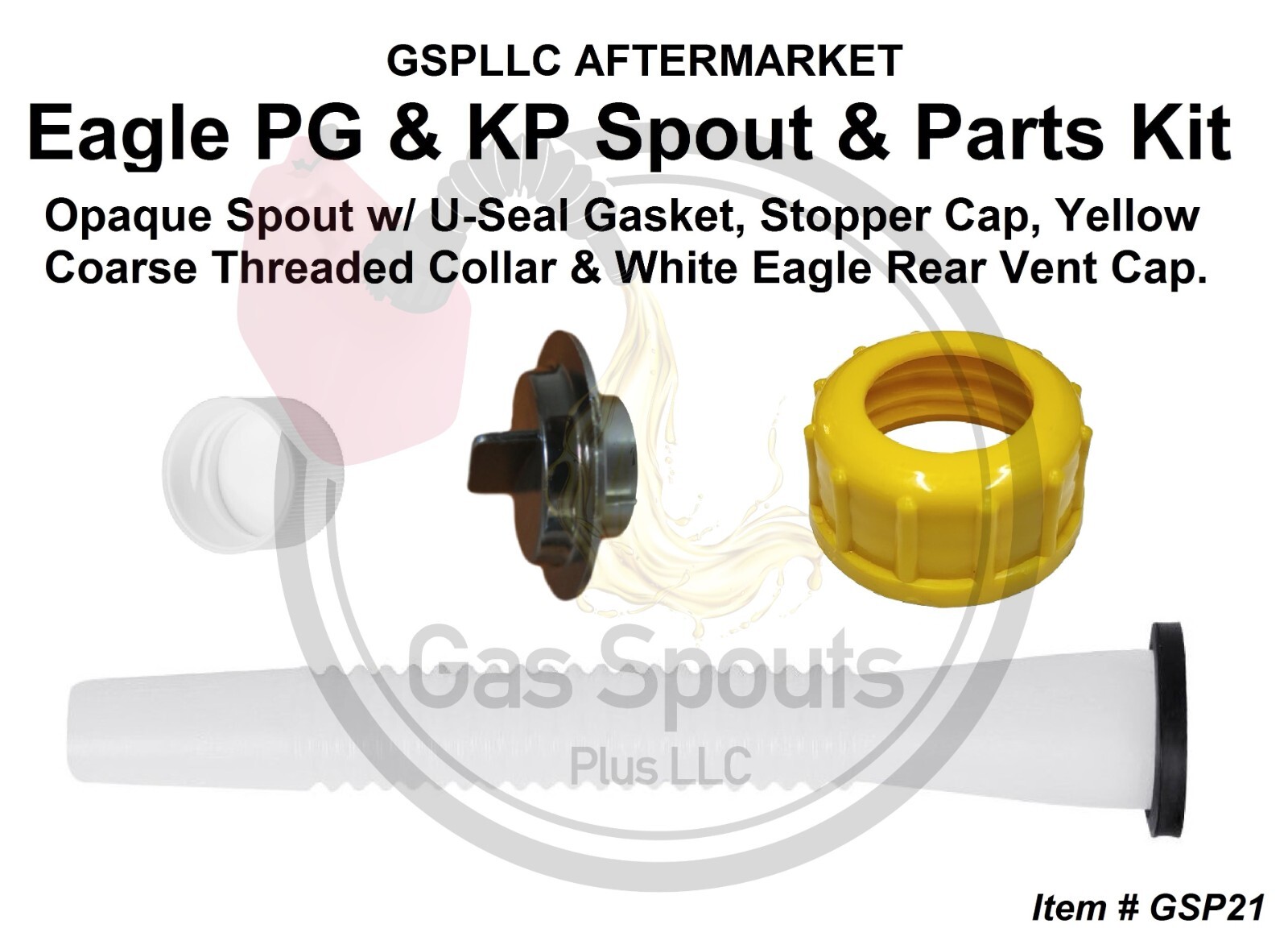 3-Pack Aftermarket EAGLE PG KP GAS SPOUT & PARTS KITS Spout_Stopper_Collar_Vents
