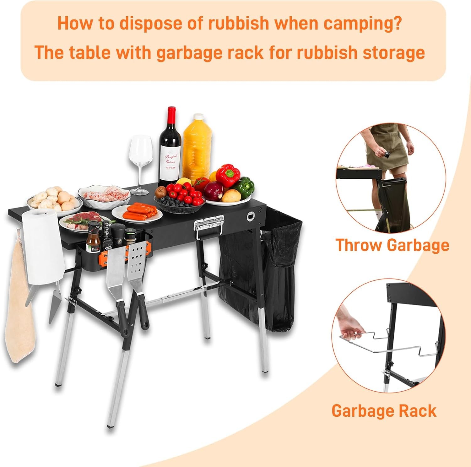 Portable Outdoor Grill Table,Blackstone Griddle Stand,Movable Griddle Stand Fit