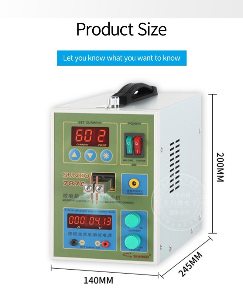 Small Precision Nickel Sheet Battery Spot Welder for Household Battery Welding