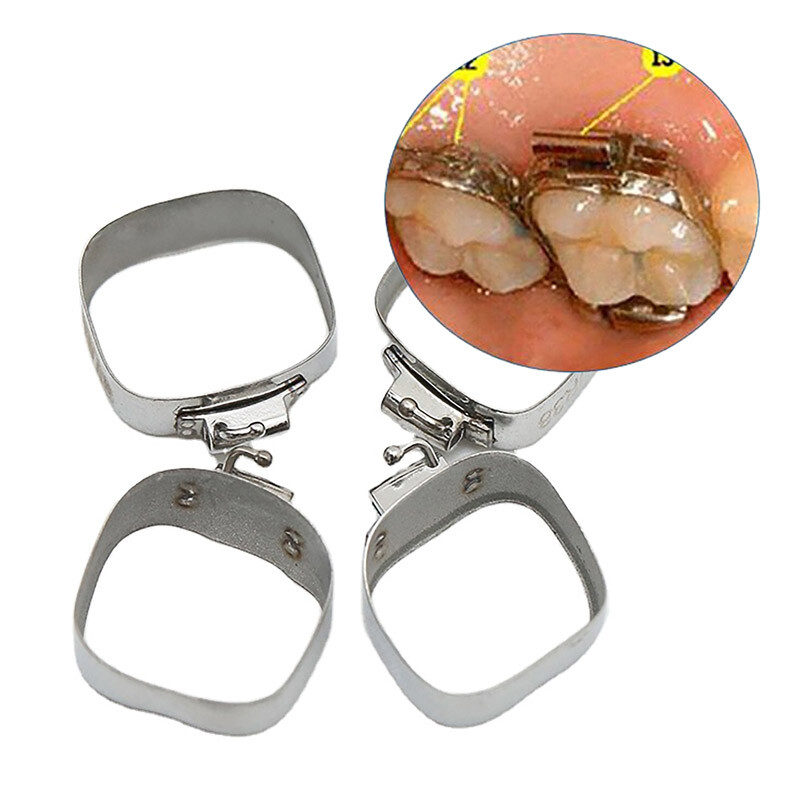 4 Pcs/Pack Dental Orthodontic Bands #36 to #40 Roth 022 1st Molar Buccal Tubes