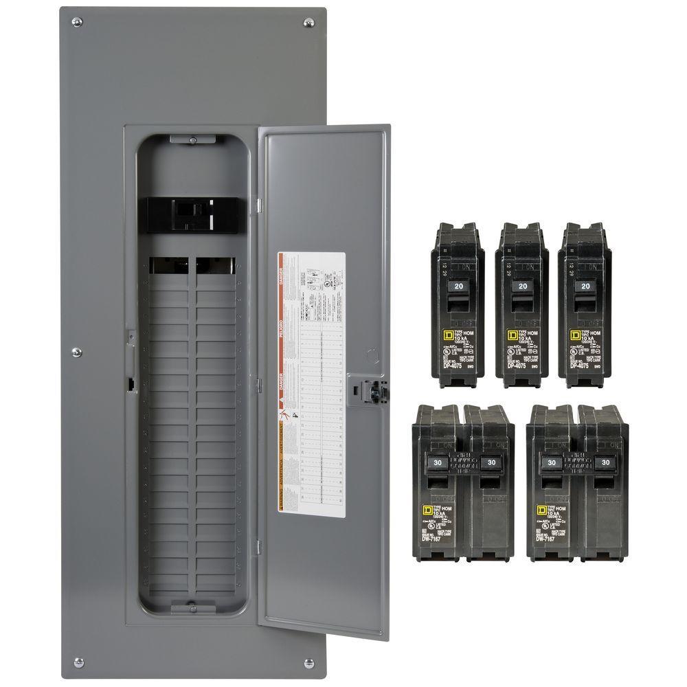 Square-D 200-Amp 40-Space 80-Circuit Indoor Main-Breaker Panel Box Load-Center