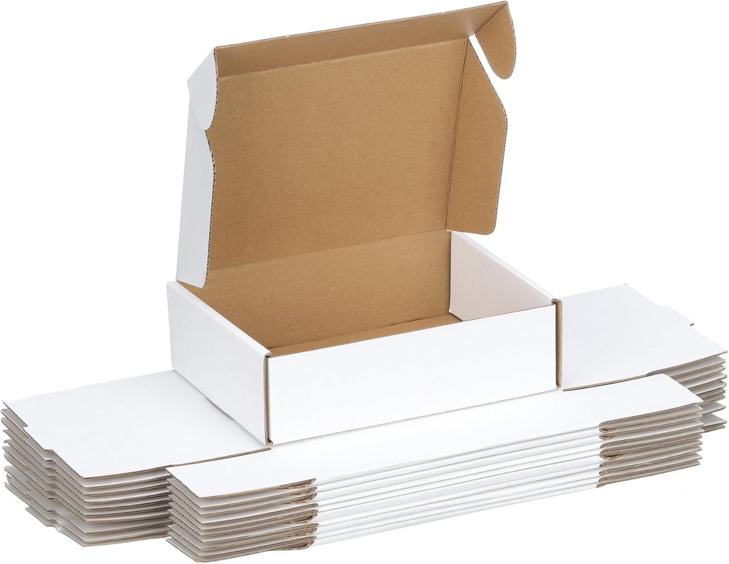 Small Mailing Boxes 50 Pack 7x5x2 Inches White Cardboard Shipping Supplies