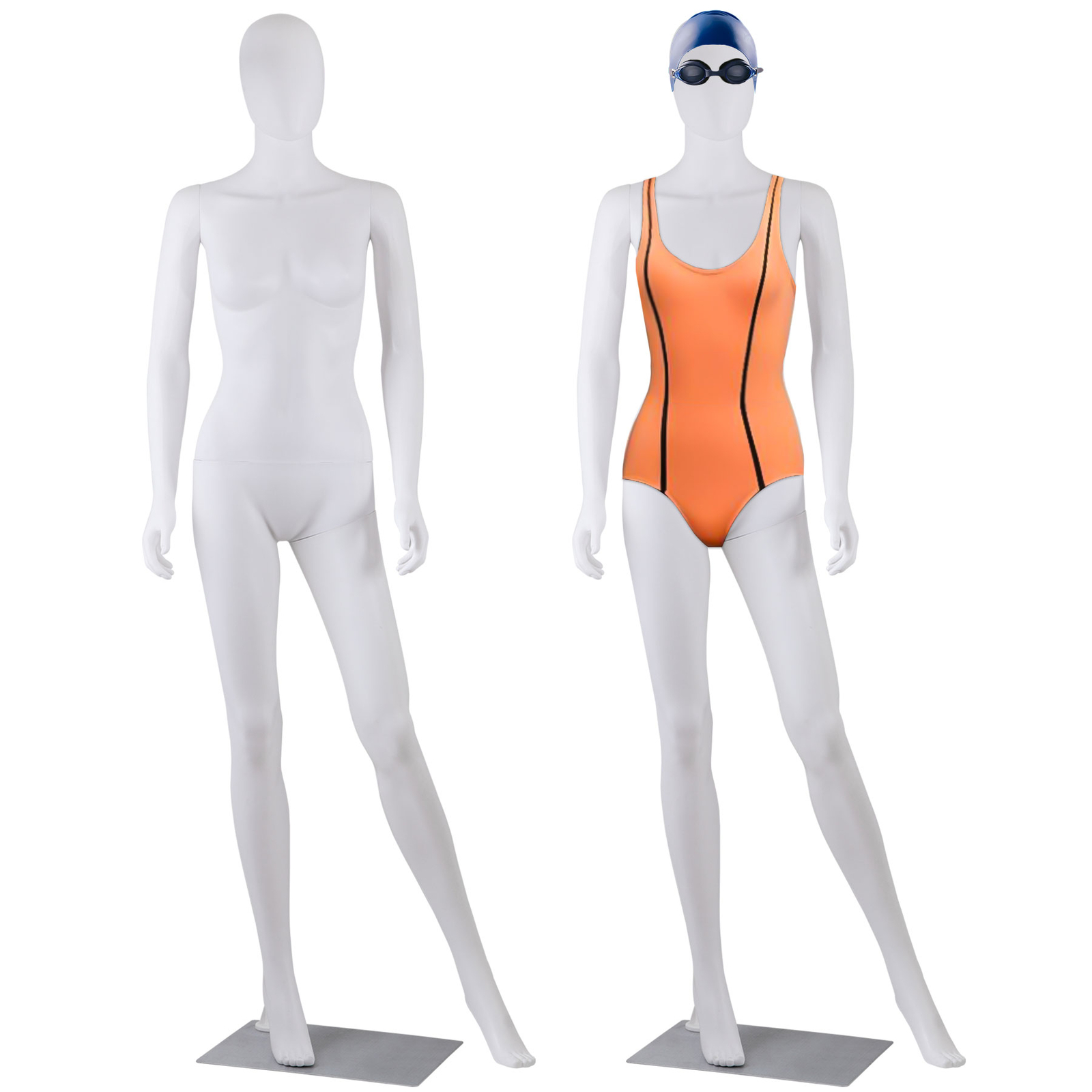 70″ White Female Mannequin Full Body Maniquine Model Stand w/ Adjustable Posture