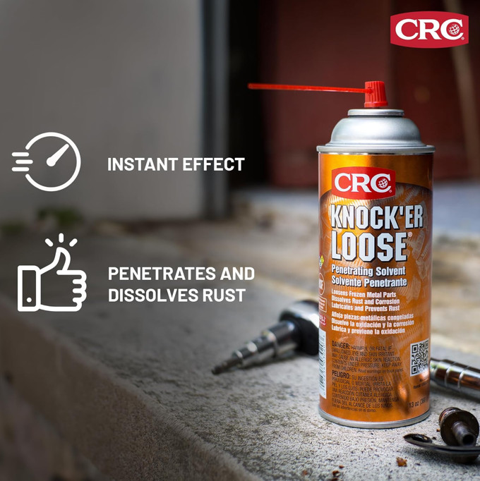 CRC Knock’er Loose Penetrating Solvent 03020 – [Pack of 12], Free Shipping