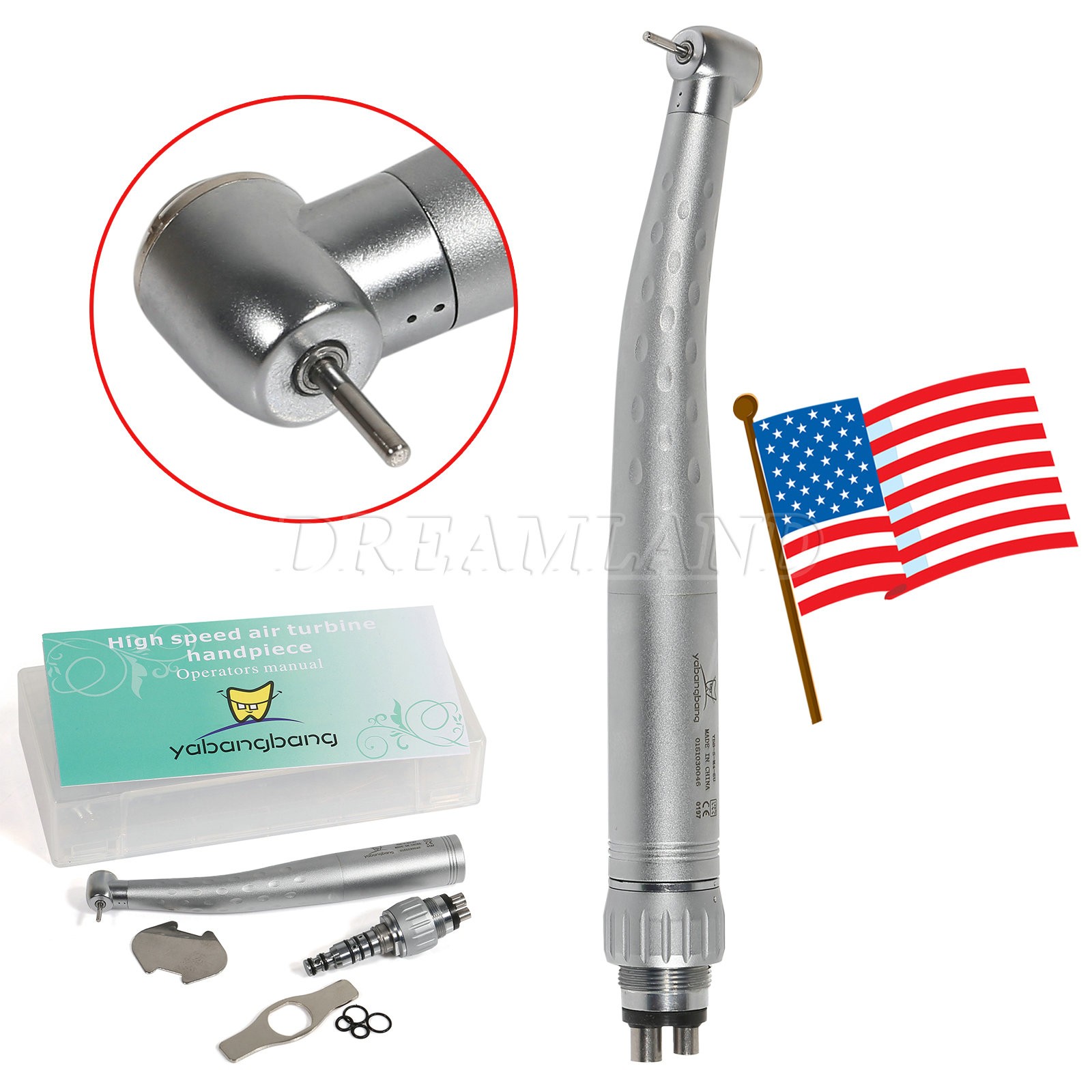KAVO Style Dental High Speed Handpiece with 4 Hole Quick Coupler 360° Swivel