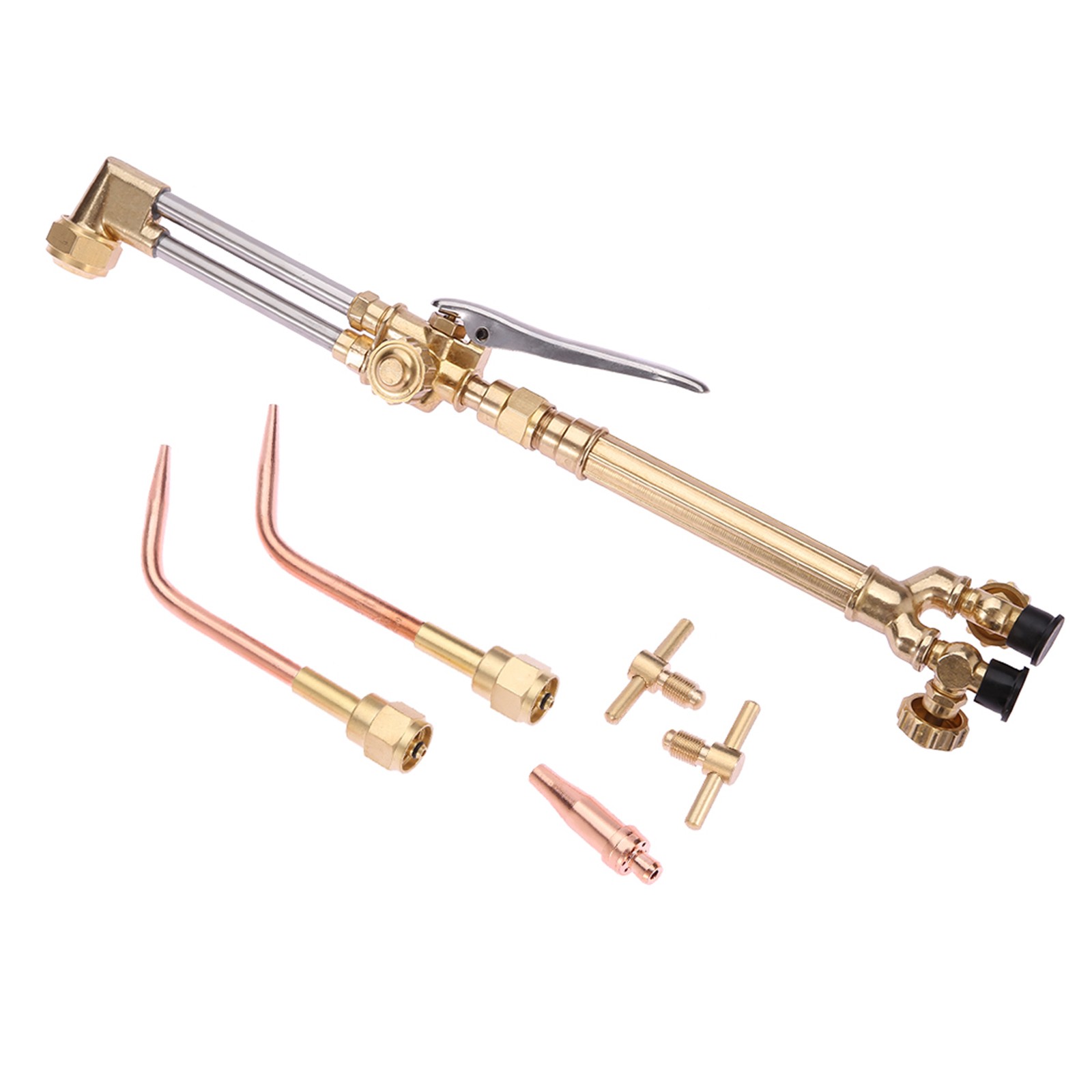 Brazing Welding Cutting Torch Kit w/Oxygen Acetylene with 4L Tanks Regulator