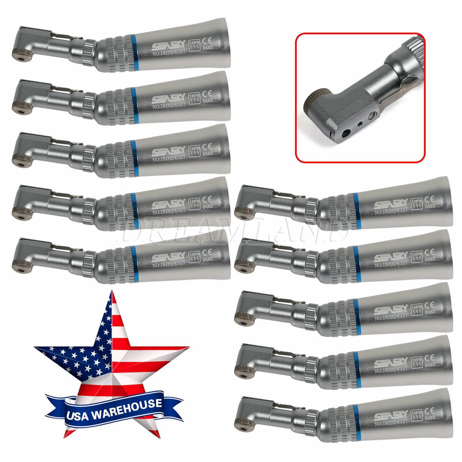 NSK Style E-type Dental Contra Angle Handpiece Slow Low Speed Attachment Latch R