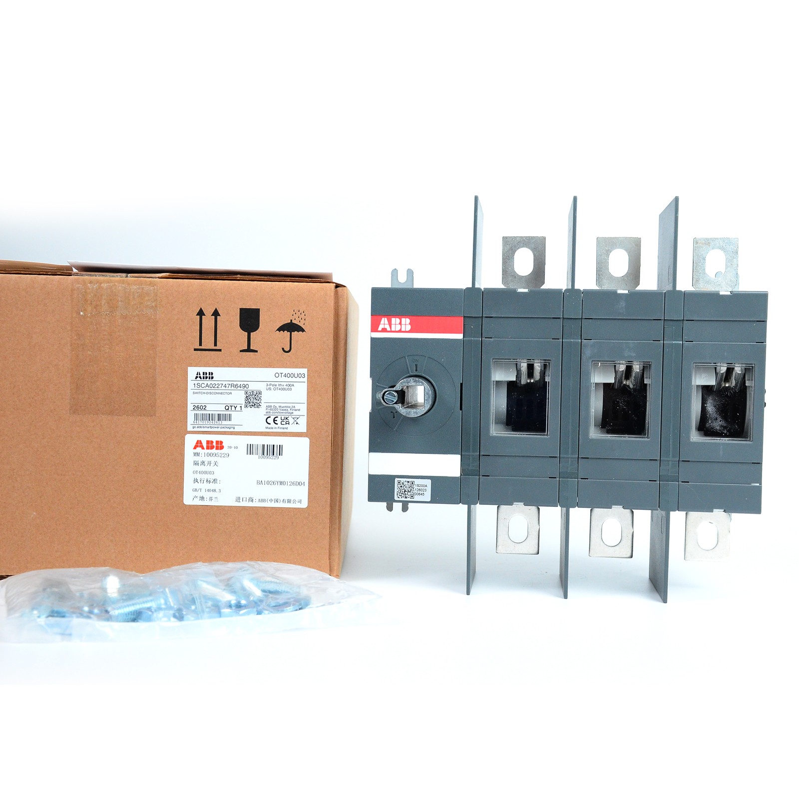 400A 3 Pole Switch Disconnector OT400U03 Load Break Disconnect Switch