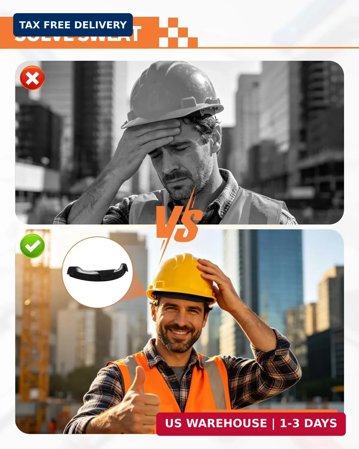 6 PCS Hard Hat Liner, Hard Hat Sweatband, Washable Hardhat Sweatband, Reusable F