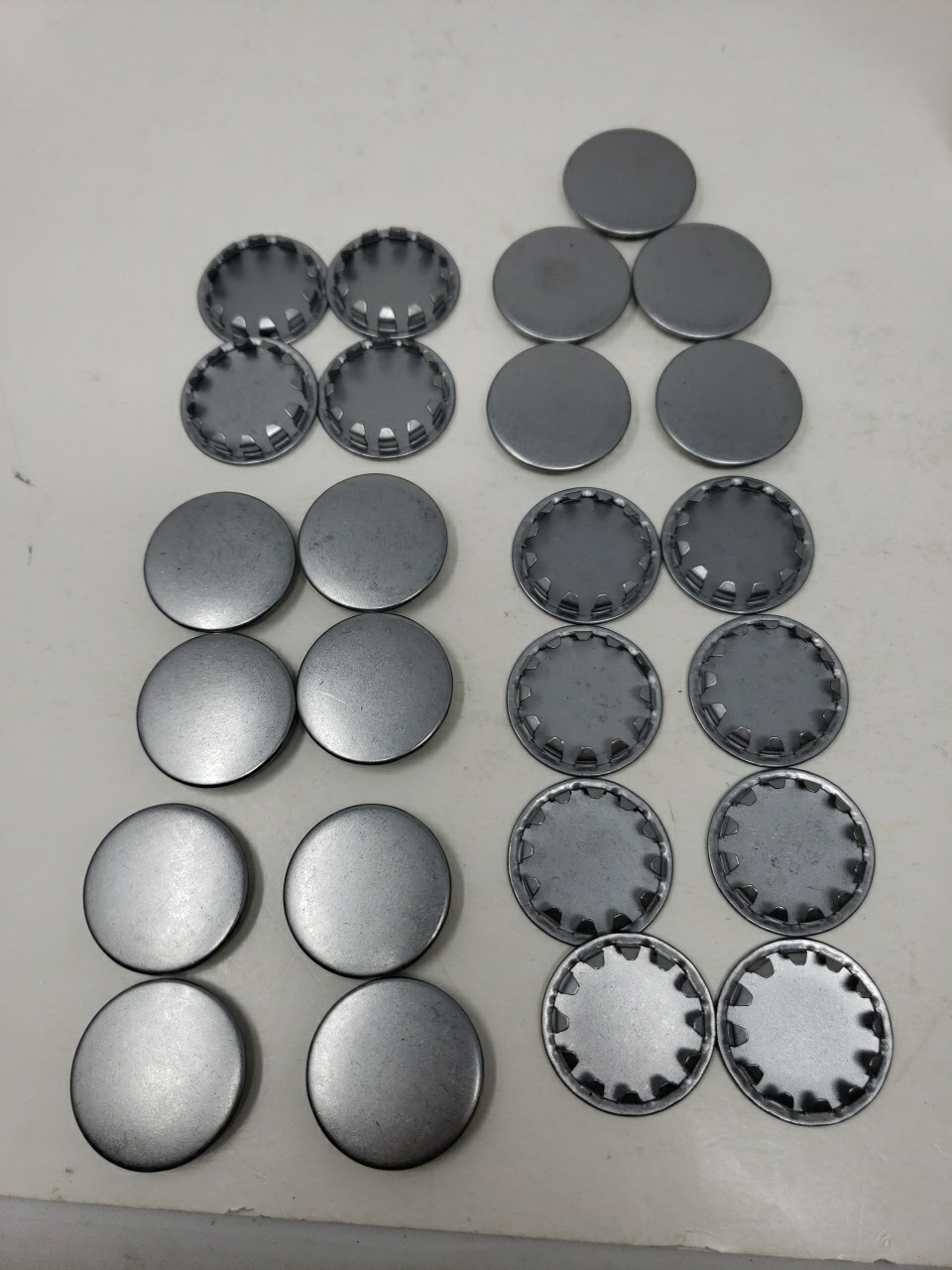 25 Standard Metal Snap In Panel Plugs Steel Hole Cover