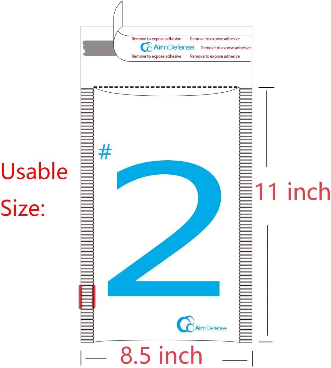 AirnDefense #2 8.5X12″ White Poly Bubble Mailers Padded Envelope Shipping Pack