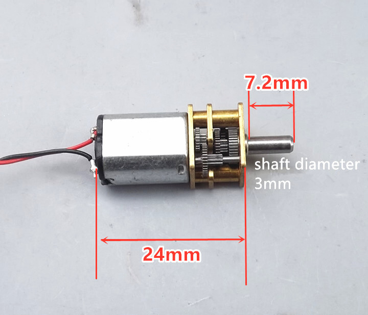 5Pcs Micro Mini N20 Gear Motor DC Slow Speed Full Metal Gearbox Reducer Toy E