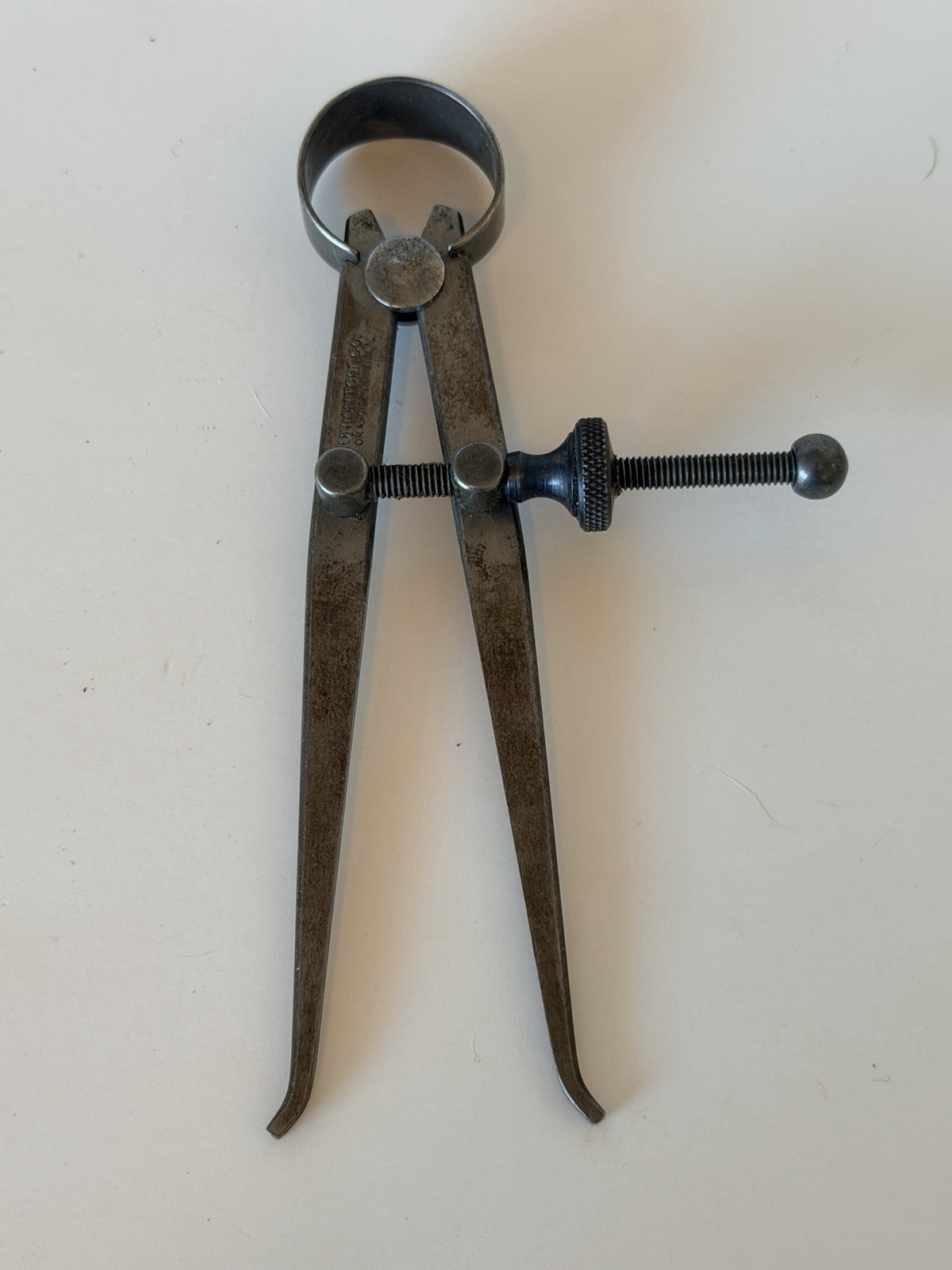 Vintage Lot Of 5 Metal Measuring Calipers LS Starrett Co Union Tool Co Unbrand