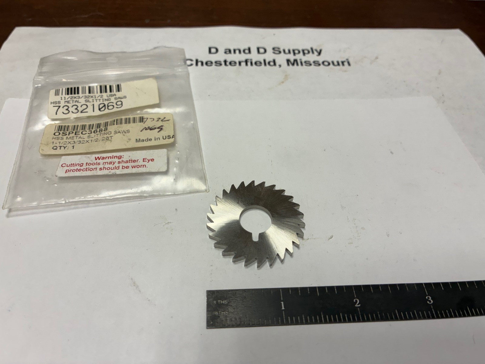 Value Collection OSPEC3688, 1-1/2″ x 3/32″ x 1/2″ HSS Slitting Saw Blade, 26 T