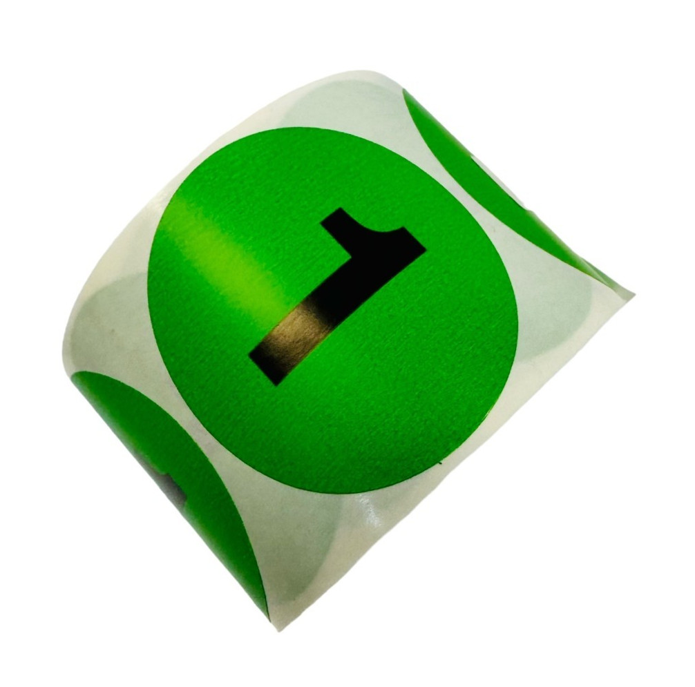 Inventory Control Numbered Labels – Number 1 (One) 2″ Peel & Stick 500 Stickers