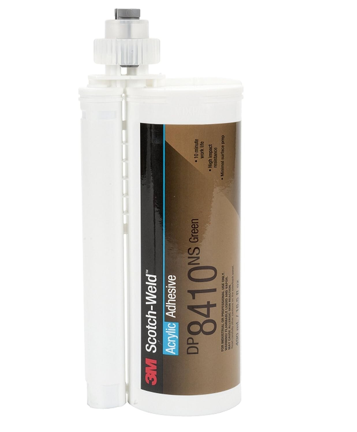3M Scotch-Weld Acrylic Adhesive DP8410NS, Green, 45 mL Duo-Pak