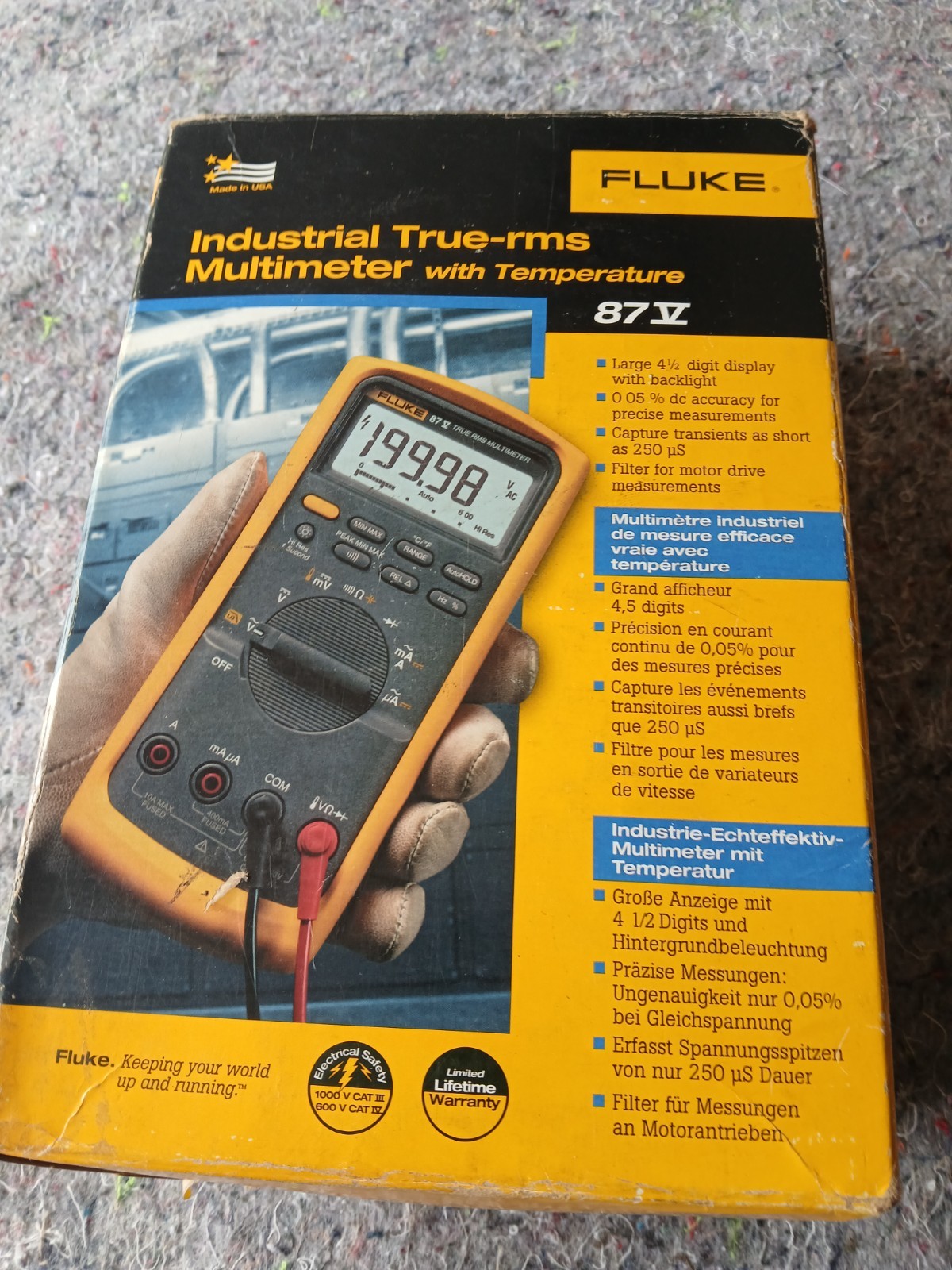 fluke 87-v industrial true rms digital multimeter Nos , Year 2007