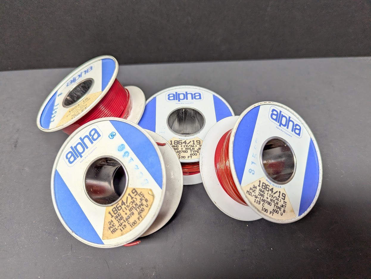 ALPHA 24 AWG , TINNED COPPER (TC) CONDUCT W/PVC INSUL. WIRE MILITARY GRADE 100′