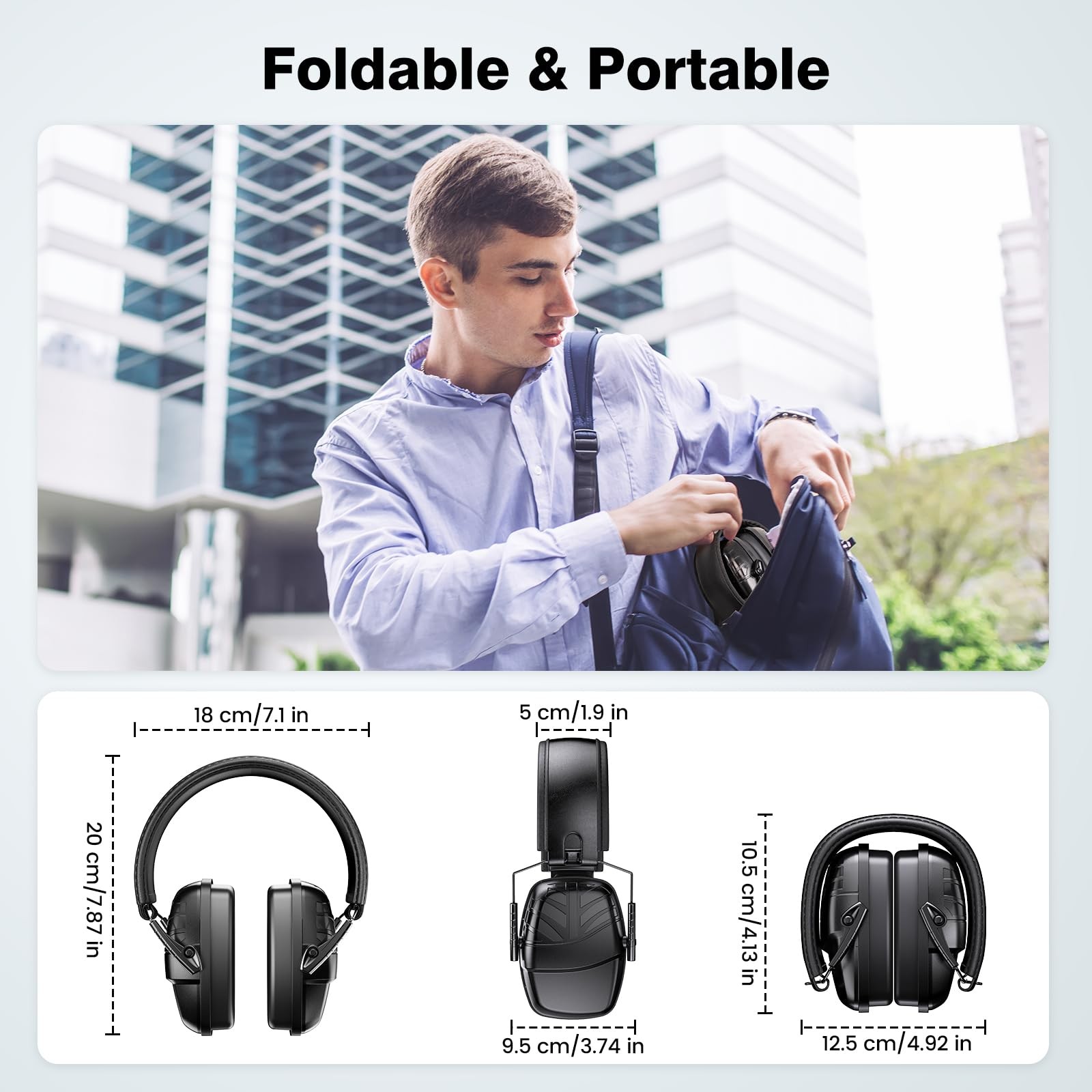 Professional Shooting Ear Muffs SNR 35dB Noise Reduction Hearing Protection