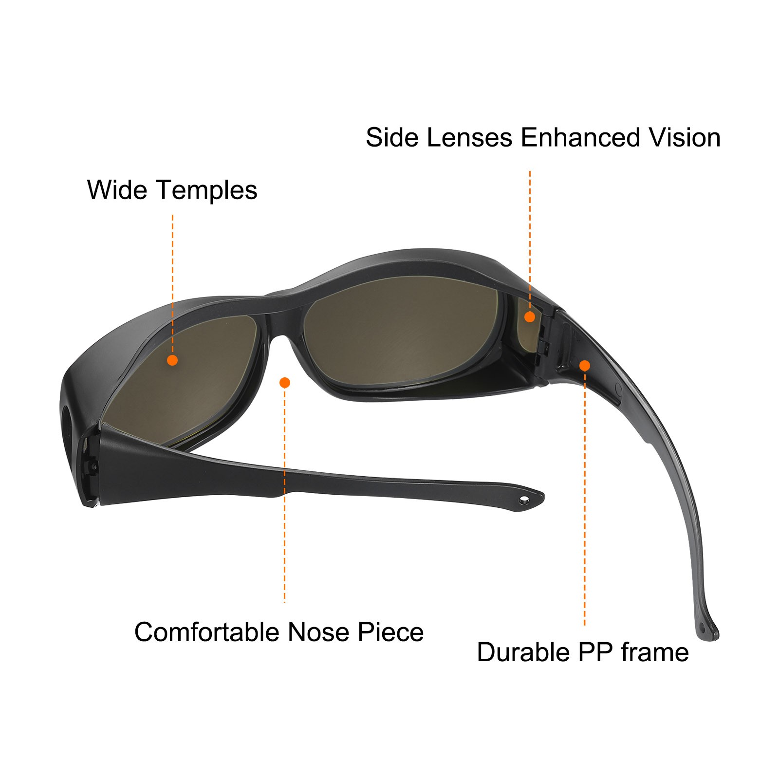 Welding Glasses IR Shade 4 CE Certified Protective Glasses Wrap-Around Lens