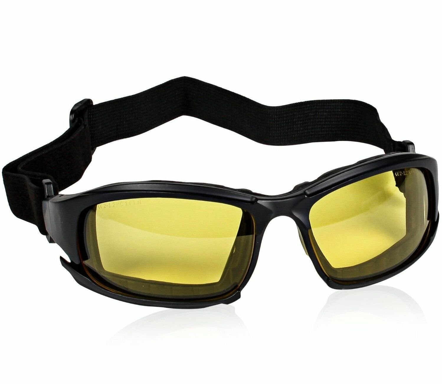 (3-PAIR) JACKSON SAFETY GLASSES AMBER ANTI FOG LENS CUSHION LINING W/ HEAD STRAP