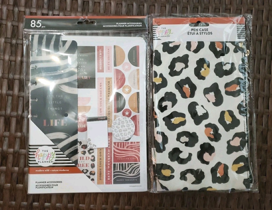 The Happy Planner Modern Wild Planner Accessories & Pen Case Pouch Small Bundle