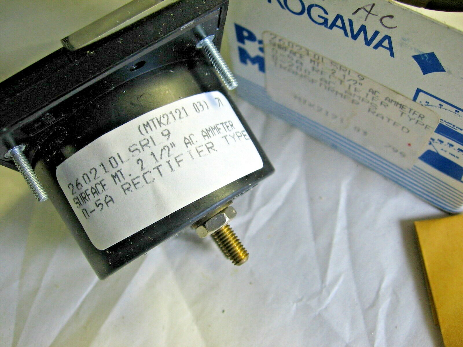 Yokogawa 2-1/2″ Panel Meter Gauge 0-200 AC Amps Ammeter Transformer Rated