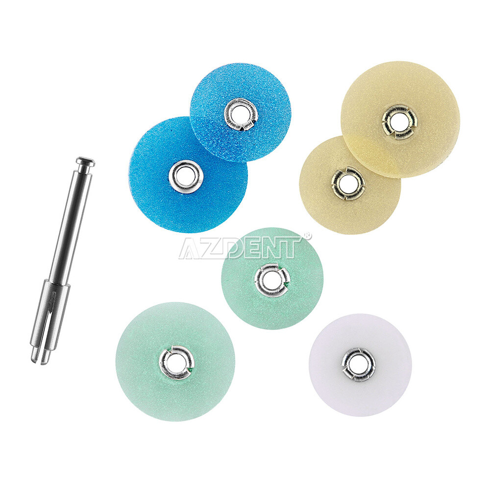 Dental Polishing Discs Set Gross Reduction Contouring Mandrel Stripes Teeth Whit