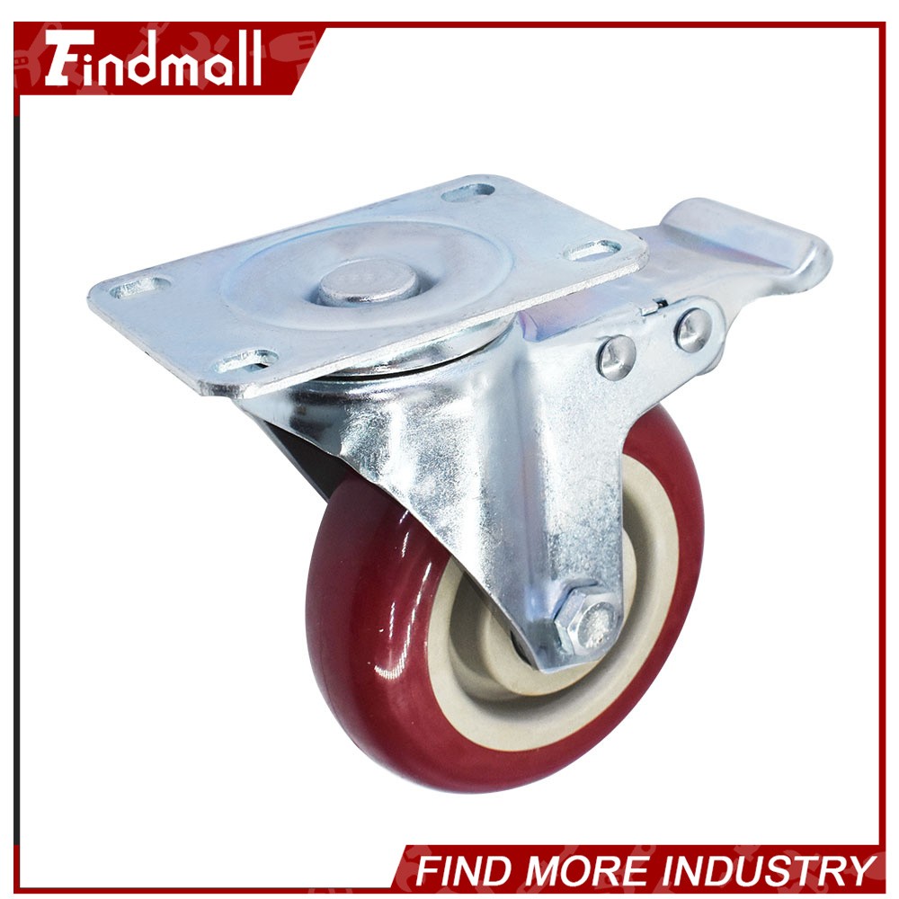 Findmall 4 Pack 4″ Heavy Duty Caster Set Wheels 360° Swivel & Brake Casters