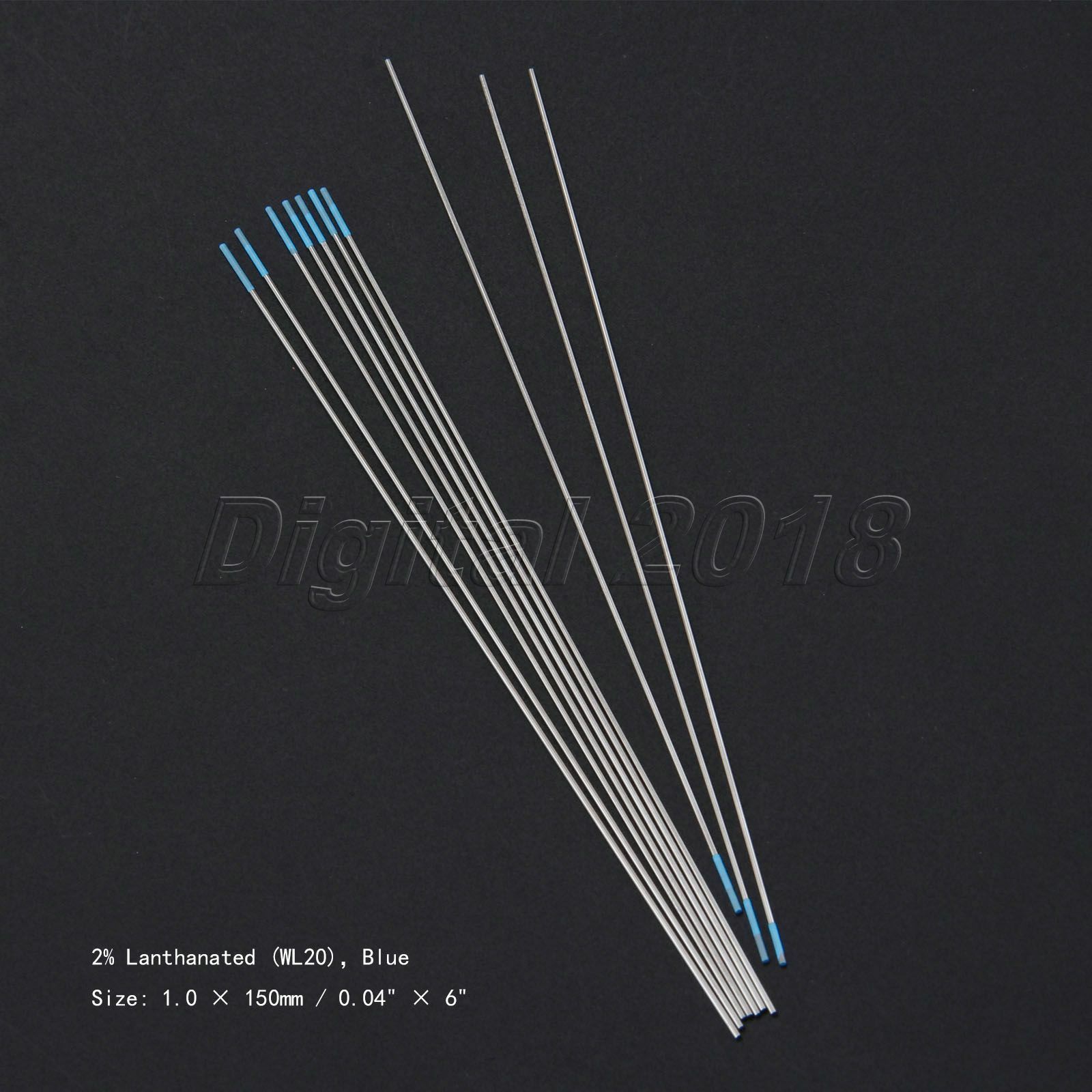 10Pcs WL20 2% Lanthanated Sky Blue TIG Welding Tungsten Electrode 1.0mm x 150mm