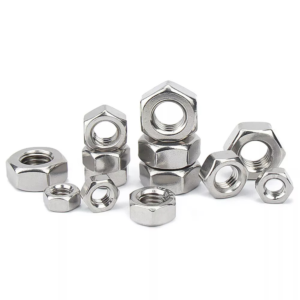 1-100pcs M 1 1.2 1.4~ M64 304 Stainless Steel Hexagon Full Nuts A2 Grade DIN 934