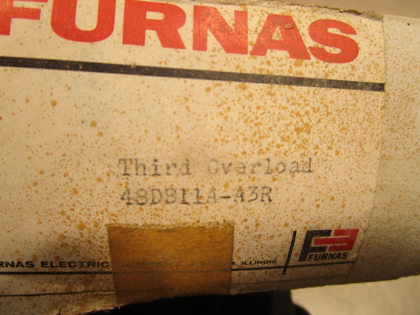 FURNAS 48DB11A-A3R MELTING ALLOY OVERLOAD RELAY, 25A, 1 POLE, S0577