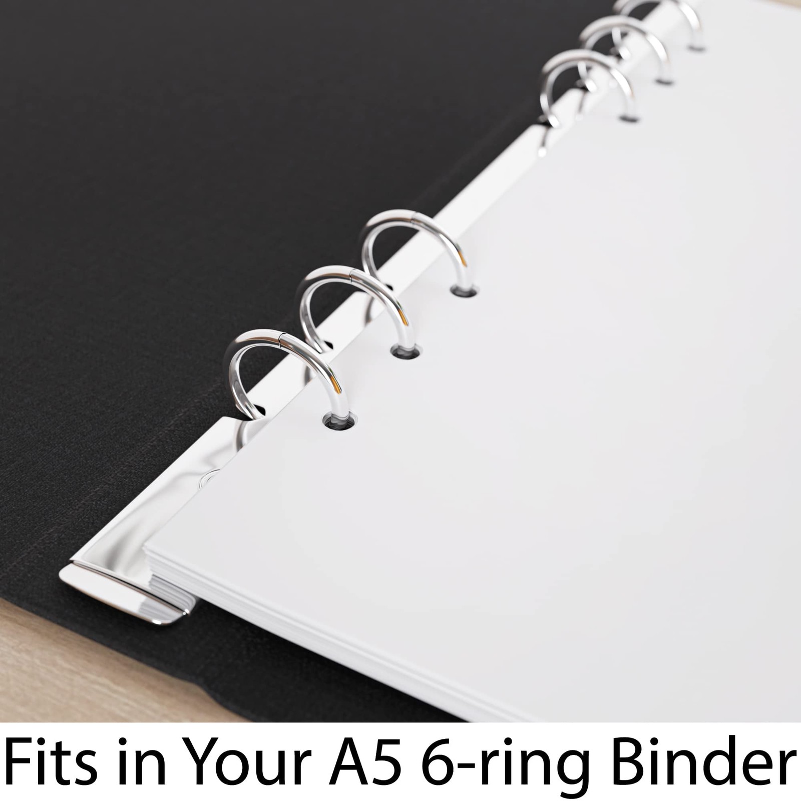A5 Blank Paper 6-Hole Punched 500 Sheets 100 GSM 148x210mm 5.83×8.27 Inch