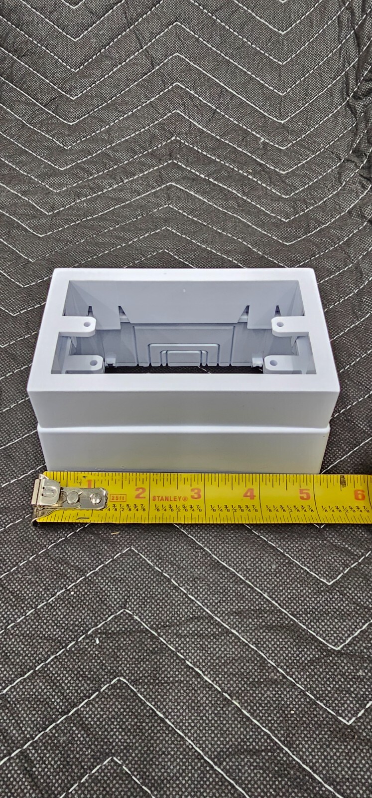 Extra Deep non-metallic outlet box (largest available- ~3inch)- 1