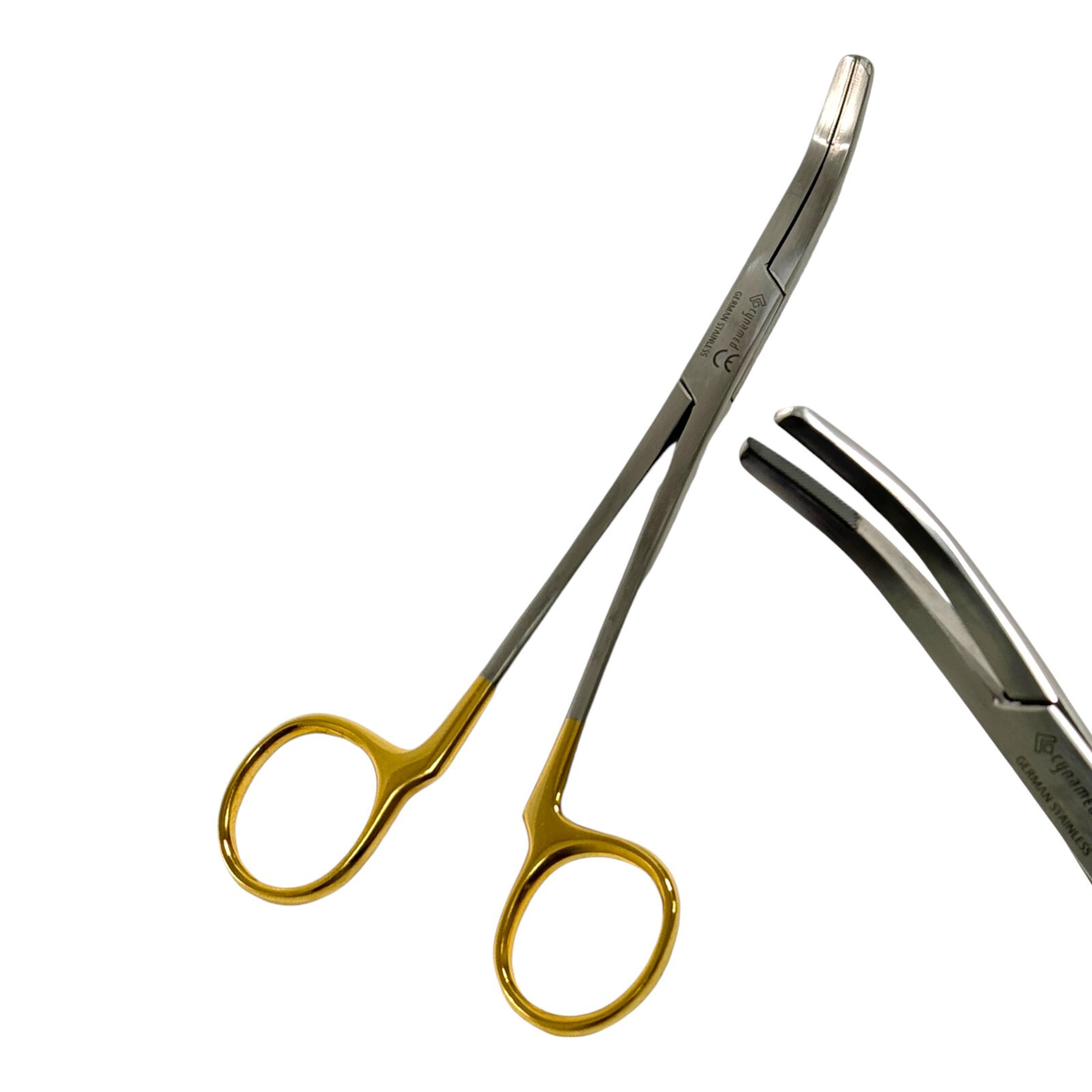 Wynman Dental Crown Remover Forceps, Curved Tip, Gold Handle – 7″ (3 Pack)