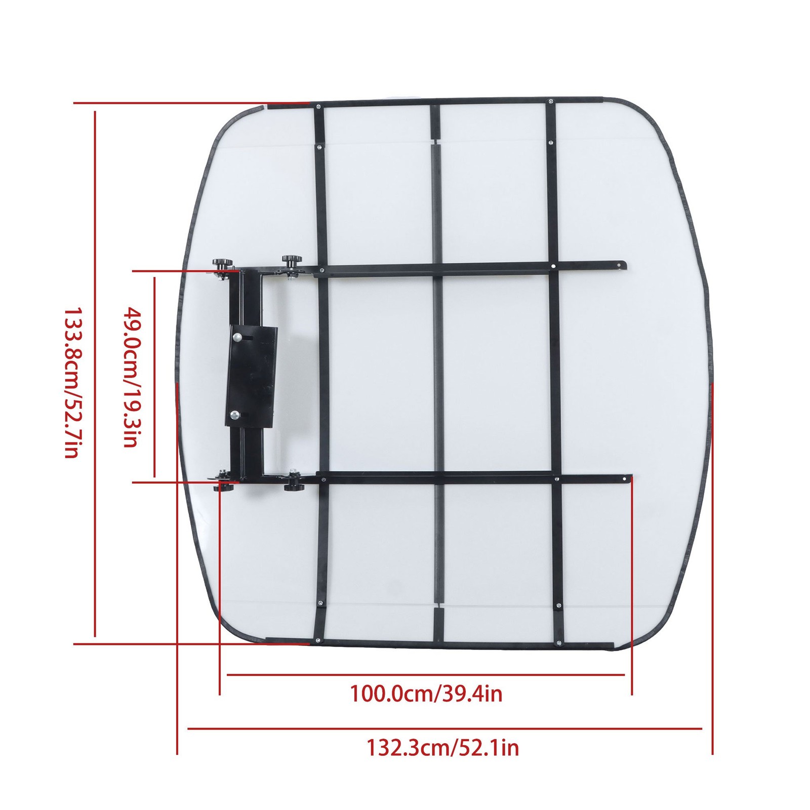 White 52″ X 52″ Tuff Top Tractor & Mower Canopy For ROPS 2″ x 2″ or 2″ x 3″