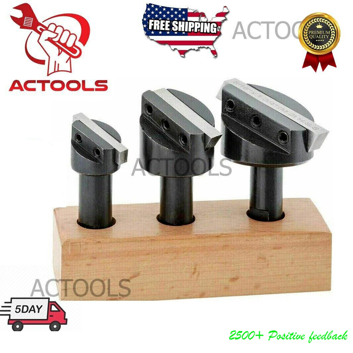 New Fly Cutter Set 1/2″ Shank 3/4» To 1-1/2»Cutting Milling Hardened Tool Bits