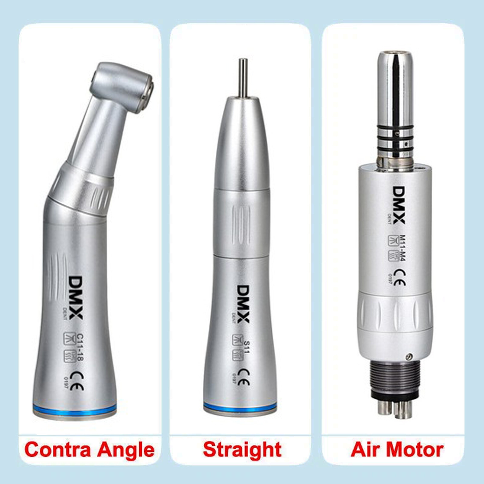 Dental Slow Speed Handpiece Inner Water Contra Angle/ Straight/ Air Motor 4-Hole