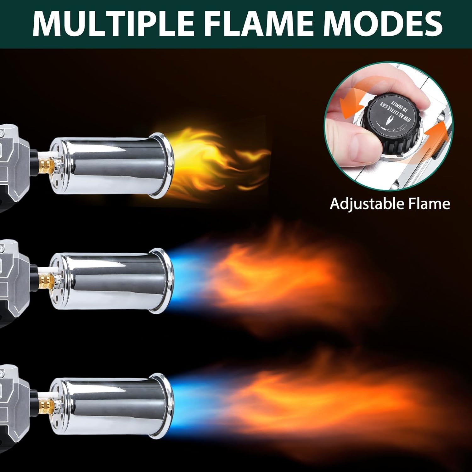Muphop Powerful Propane Torch Gun, Flamethrower Gun with Adjustable Flame, Bl…