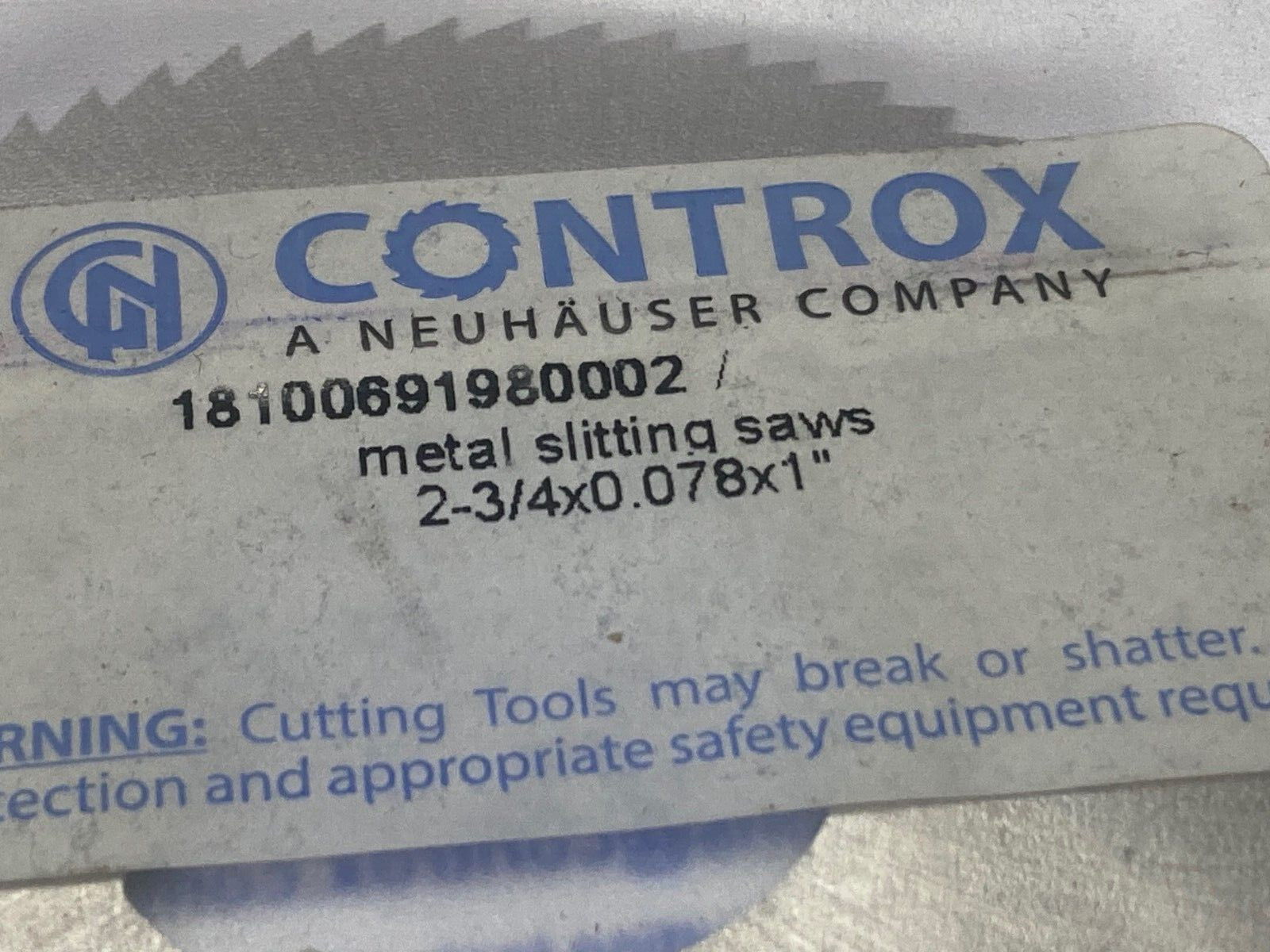 Controx 2-3/4″ x 0.078″ x 1″, Cobalt Slitting Saw Blade, , 70 Teeth